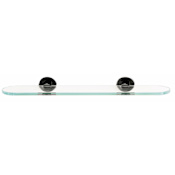Alno Contemporary I 18 Inch Glass Shelf with Brass Mounting Brackets Bronze