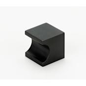 Alno Contemporary 3/4" Whistle Style Solid Brass Cabinet Knob with Finger Notch Bronze