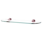 Alno Infinity 18" W Glass Bathroom Shelf with Brass Mounting Brackets Polished Chrome
