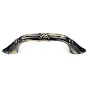 Alno Ribbon & Reed 3" Center to Center Elegant Luxury Traditional Arch Bow Solid Brass Cabinet Handle / Drawer Pull Antique English