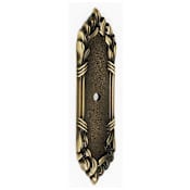 Alno Ribbon & Reed 4-1/4" Solid Brass Traditional Cabinet Knob Backplate Antique English