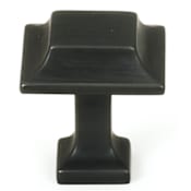 Alno Millennium 1" Modern Fluted Square Solid Brass Cabinet Knob / Drawer Knob Bronze