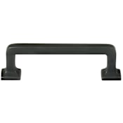 Alno Millennium 3 Inch Center to Center Solid Brass Curved Square Cabinet Handle / Drawer Pull Bronze