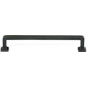Alno Millennium 6" Center to Center Contemporary Square Solid Brass Cabinet Handle / Drawer Pull Bronze
