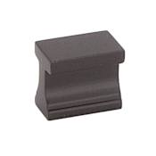 Alno Linear 3/4" Center to Center Modern Rectangular Flush Mount Solid Brass Cabinet Handle / Drawer Pull Knob Bronze