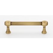 Alno Royale 3-1/2" Center to Center Traditional Solid Brass Cabinet Handle / Drawer Pull Antique English