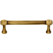 Alno Royale 4" Center to Center Solid Brass Traditional Cabinet Handle / Drawer Pull Antique English