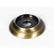 Alno Royale 1-1/8"  Diameter Solid Brass Cabinet Knob Backplate Escutcheon Antique English