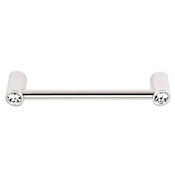 Alno Contemporary Crystal 6" Center to Center Luxury Solid Brass Cabinet Handle / Drawer Pull with Swarovski Crystals Polished Chrome