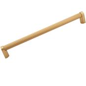 Alno Alta Moda 18" Center to Center Modern Ribbed Round Appliance Handle / Appliance Pull Champagne