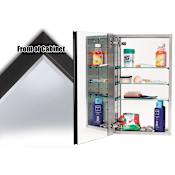 Alno 4000 Series 15" x 25" Single Door Recessed Medicine Cabinet with Stainless Steel Interior and Contemporary Framed Mirror Bronze