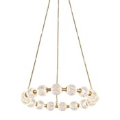 Alora Lighting Marni 33" Wide LED Ring Chandelier Natural Brass