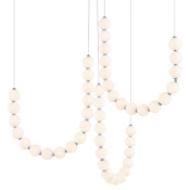 Alora Lighting Akoya 11" Wide LED Multi Light Pendant with 7" Wide Canopy Chrome