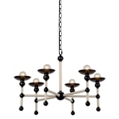 Alora Lighting Nadine 4 Light 25" Wide Chandelier Matte Black / Natural Cotton
