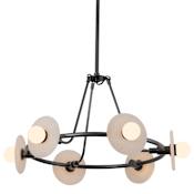 Alora Lighting Dahlia 28" Wide LED Chandelier Urban Bronze / Alabaster