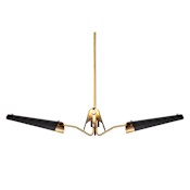 Alora Lighting Osorio 46" Wide 3 Light LED Chandelier Matte Black / Vintage Brass