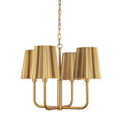 Alora Lighting Plisse 4 Light 23" Wide Chandelier Aged Gold