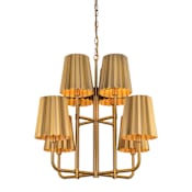 Alora Lighting Plisse 8 Light 30" Wide Chandelier Aged Gold
