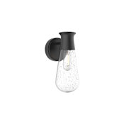 Alora Lighting Marcel 12" Tall Wall Sconce Black / Clear Bubble Glass