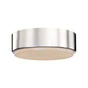 Alora Lighting Blanco 8" Wide LED Flush Mount Drum Ceiling Fixture Polished Nickel / Alabaster