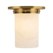 Alora Lighting Mineral 8" Wide Flush Mount Ceiling Fixture Patina Brass / Alabaster