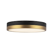 Alora Lighting Adelaide 11" Wide Switchable White LED Flush Mount Drum Ceiling Fixture Aged Gold / Matte Black