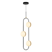 Alora Lighting Tagliato 15" Wide Multi Light Pendant Matte Black / Brushed Gold