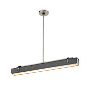 Alora Lighting Valise 2" Wide LED Linear Chandelier Aged Nickel / Tuxedo