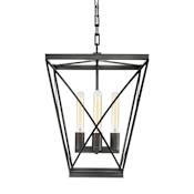 Alora Lighting Lattice 4 Light 17" Wide Multi Light Pendant Urban Bronze