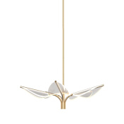 Alora Lighting Flora 31" Wide 3 Light LED Chandelier Natural Brass