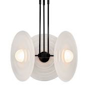 Alora Lighting Harbour 19" Wide LED Multi Light Pendant Urban Bronze / Glossy Opal Glass