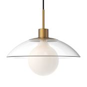 Alora Lighting Francesca 12" Wide Pendant with Clear Glass Shade Aged Gold
