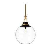 Alora Lighting Copperfield 16" Wide Pendant with Clear Glass Shade Aged Gold