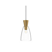 Alora Lighting Arlo 7" Wide Mini Pendant with Clear Glass Shade Brushed Gold