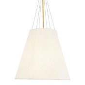Alora Lighting Manila 3 Light 23" Wide Pendant with Linen Shade Aged Gold