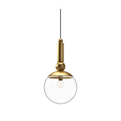 Alora Lighting Delilah 10" Wide Mini Pendant with Clear Glass Shade Brushed Gold
