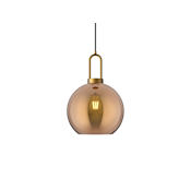 Alora Lighting Soji 10" Wide Mini Pendant with a Copper Glass Shade Aged Gold