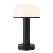 Alora Lighting Vienna 9" Tall LED Buffet Table Lamp Urban Bronze / Glossy Opal Glass