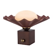 Alora Lighting Furrow 9" Tall Accent Table Lamp Burgundy
