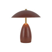 Alora Lighting Poppy 11" Tall Rechargeable LED Vase Table Lamp Burgundy