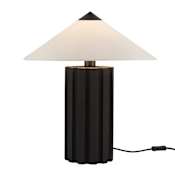 Alora Lighting Ono 22" Tall Buffet Table Lamp with Cotton Shade Matte Black