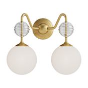 Alora Lighting Celia 2 Light 13" Wide Vanity Light Brushed Gold / Opal Glass