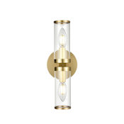 Alora Lighting Revolve 2 Light 13" Tall Bathroom Sconce Natural Brass
