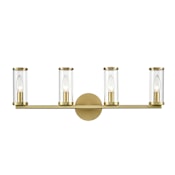 Alora Lighting Revolve 4 Light 25" Wide Bathroom Vanity Light Natural Brass