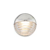 Alora Lighting Palais 6" Tall LED Wall Sconce Polished Nickel / Ribbed Glass