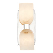 Alora Lighting Lucian 2 Light 12" Tall Wall Sconce Polished Nickel / Alabaster