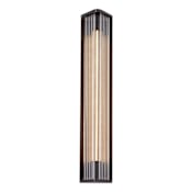 Alora Lighting Sabre 16" Tall LED Wall Sconce Ribbed Glass / Urban Bronze