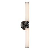 Alora Lighting Edwin 23" Tall LED Wall Sconce Urban Bronze / Frosted Ribbed Glass