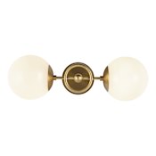 Alora Lighting Fiore 18" Wide Bathroom Vanity Light Brushed Gold / Glossy Opal Glass
