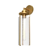 Alora Lighting Belmont 19" Tall Wall Sconce with Clear Water Glass Shade Aged Gold